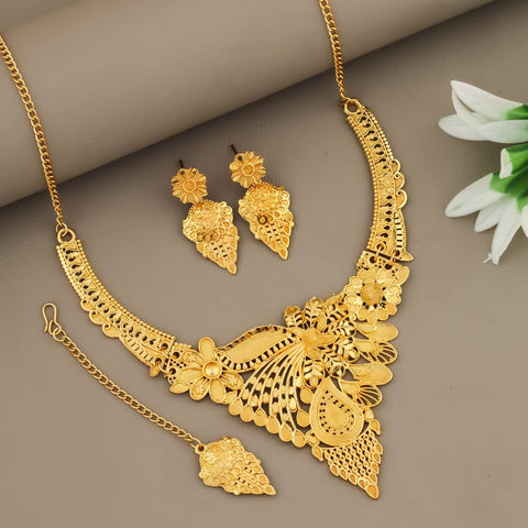 Golden Necklace Set For Women's