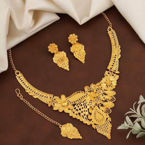 Golden Necklace Set For Women's