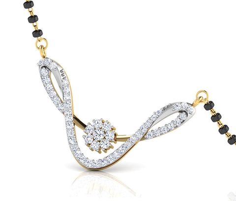 Women's Fancy Pendant & Black Bead Mangalsutra