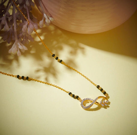 Women's Infinity Pendant with Mangalsutra Chain