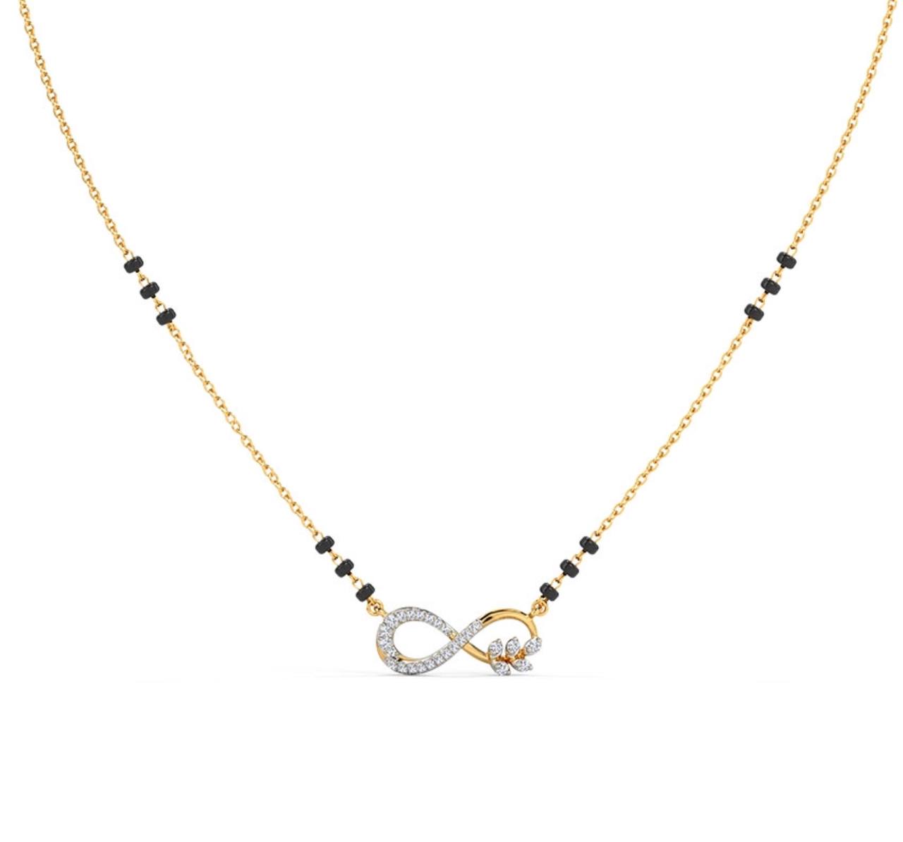 Women's Infinity Pendant with Mangalsutra Chain