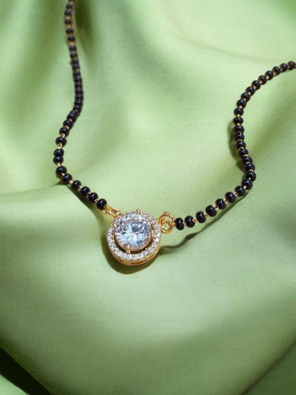 Women's Round Diamond Mangalsutra Pendant