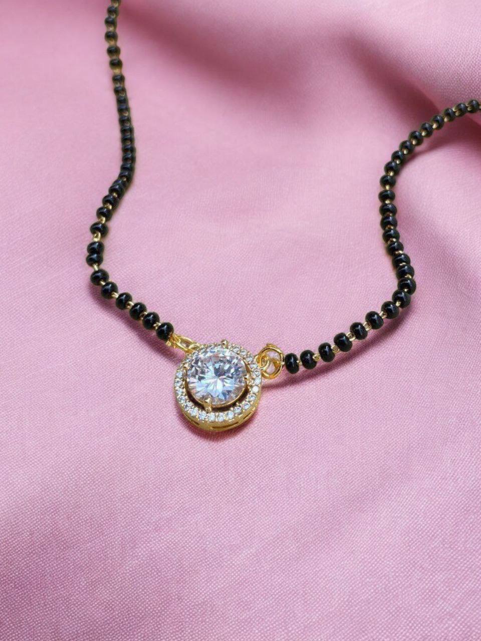 Women's Round Diamond Mangalsutra Pendant