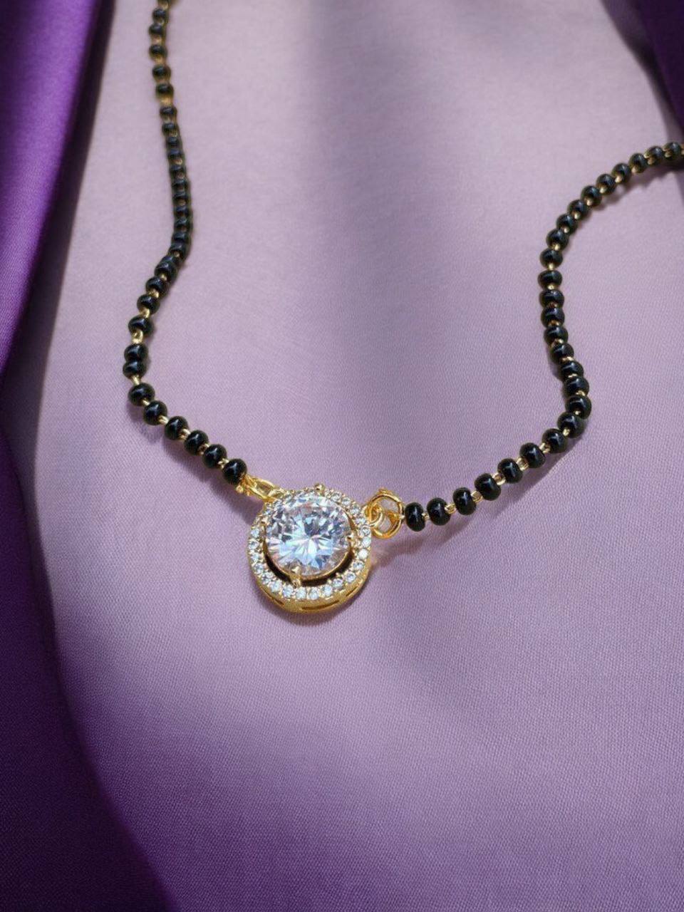 Women's Round Diamond Mangalsutra Pendant