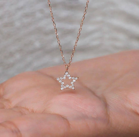 Women's Diamond Star Pendant Chain