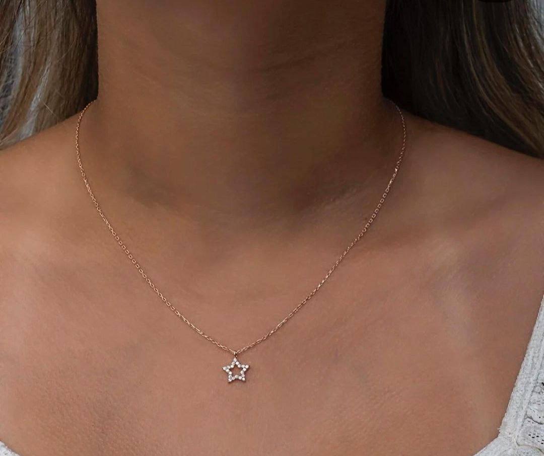 Women's Diamond Star Pendant Chain