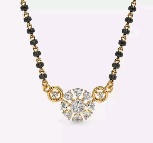 Women's Diamond Circle Pendant Mangalsutra