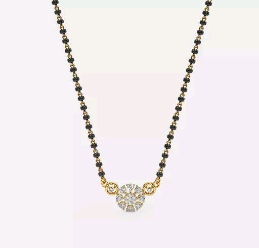 Women's Diamond Circle Pendant Mangalsutra